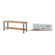 Set STIER Werktisch Premium mit Ablageboden BxTxH 2000x700x840 mm +...