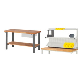 Set STIER Werkbank Premium mit 1 Schublade und Ablageboden BxTxH...