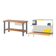 Set STIER Werkbank Premium mit 1 Schublade und Ablageboden BxTxH...