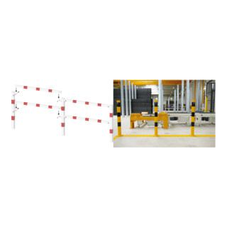 Set Schake Standpfosten zum Aufdübeln Stahlrohr 70 x 70 mm + BefestigungsschraubensatzTyp 1