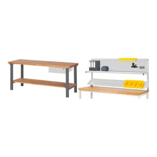 Set STIER Werkbank Premium mit 1 Schublade und Ablageboden BxTxH...