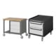 Set STIER Fahrbare Werkbank Premium mit 3 Schubladen BxTxH 1000x700x880mm +...
