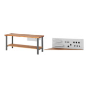 Set STIER Werkbank Premium mit 1 Schublade und Ablageboden BxTxH...