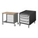 Set STIER Fahrbare Werkbank Premium mit 3 Schubladen BxTxH 1000x700x880mm +...