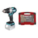 Makita Akku-Bohrschrauber 18V, 1800 U/min, ohne Akku + STIER TiN-Bohrer-, Säge- und Bit-Set 100-teilig-1