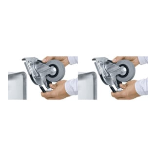 Set ZARGES Clip-on Lenkrollensatz (2 Stck.) + ZARGES Clip-on Bockrollensatz