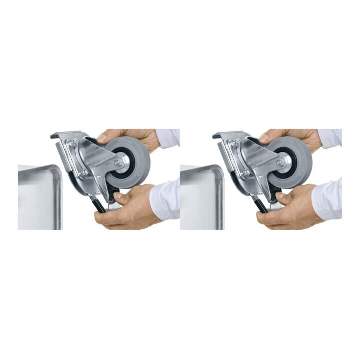 Set ZARGES Clip-on Lenkrollensatz (2 Stck.) + ZARGES Clip-on Bockrollensatz