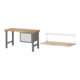 Set STIER Werkbank Premium mit 3 Schubladen BxTxH 1500x700x840mm + Ablage zur...