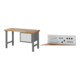Set STIER Werkbank Premium mit 3 Schubladen BxTxH 1500x700x840mm + Lochplatte...