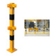 Set Schake Standpfosten zum Aufdübeln Stahlrohr 70 x 70 mm + Bodenplatte 100 x 150 mm + BefestigungsschraubensatzTyp 1