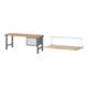 Set STIER Werkbank Premium mit 3 Schubladen BxTxH 2000x700x840mm + Ablage zur...
