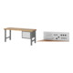 Set STIER Werkbank Premium mit 3 Schubladen BxTxH 2000x700x840mm + Lochplatte...