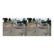 Set Schake Abweisebügel aus Stahlrohr Ø48mm Breite: 700mm, Höhe: 1200 mm + BefestigungsschraubensatzTyp 1