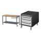 Set STIER Fahrbare Werkbank Premium mit 1 Schublade und Ablageboden BxTxH...