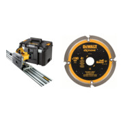 Set DeWalt Tauchkreissaegenset 55 mm, T-STAK-Box VI DWS520KTR-QS + Kreissaegeblatt PCD 165/20mm 4Z - DT1471-QZ