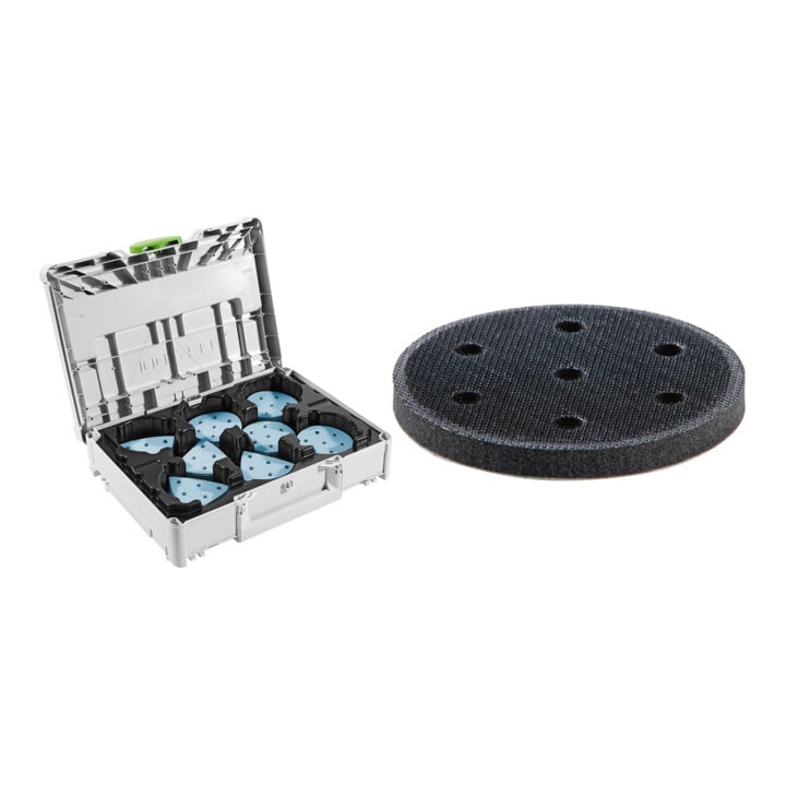 Set Festool Schleifmittel-Systainer³ SYS-STF D90/V93 GR-Set Granat + Interface-Pad IP-STF-D90/6