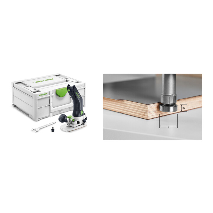 Set Festool Akku-Modul-Kantenfräse MFKC 700 EB-Basic + Bündigfräser HW HW/KLS D22/8-OFK