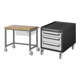 Set STIER Fahrbare Werkbank Premium mit 1 Schublade BxTxH 1000x700x880mm +...