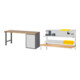 Set STIER Werkbank Premium mit 5 Schubladen BxTxH 2000x700x840mm +...