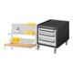 Set STIER Werkbankaufbau BxH 1250x900mm + Rollcontainer Premium mit 3...