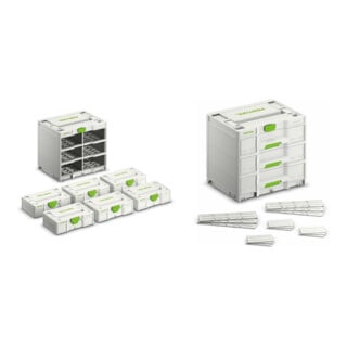 Set Festool Systainer³ Rack SYS3-RK/6 M 337-Set + Festool Sortainer³ SYS3-SORT/3 M 337