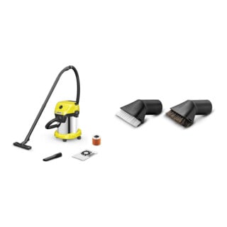 Set Nass-/Trockensauger NT 27/1 Me Adv 1380W/4020l/min/200mbar/Edelst.-Beh.27l + Kärcher PES-Patronenfilter