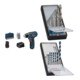 Set Bosch Akku-Bohrschrauber GSR 12V-15 + 7tlg. Robust Line Holzspiralbohrer-Set + 7tlg. Robust Line Betonbohrer-Set-1