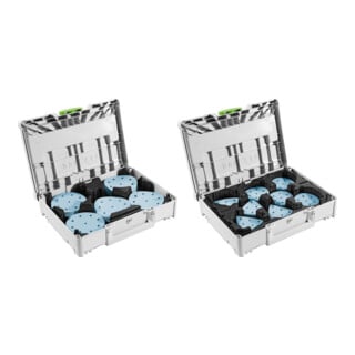 Set Festool Schleifmittel-Systainer³ SYS-STF D125 GR-Set Granat + Festool Schleifmittel-Systainer³ SYS-STF D90/V93 GR-Set Granat