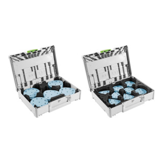 Set Festool Schleifmittel-Systainer³ SYS-STF D125 GR-Set Granat + Festool Schleifmittel-Systainer³ SYS-STF D90/V93 GR-Set Granat