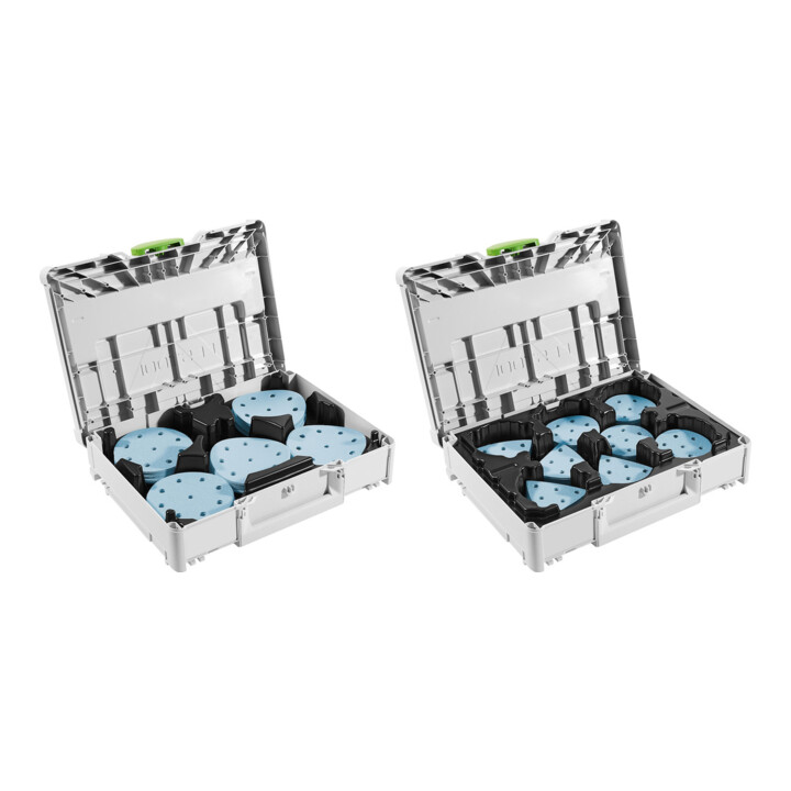 Set Festool Schleifmittel-Systainer³ SYS-STF D125 GR-Set Granat + Festool Schleifmittel-Systainer³ SYS-STF D90/V93 GR-Set Granat