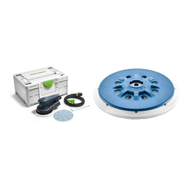 Set Exzenterschleifer ETS EC 150/5 EQ-Plus + Schleifteller ST-STF D150/MJ2-M8-H-HT FUSION-TEC