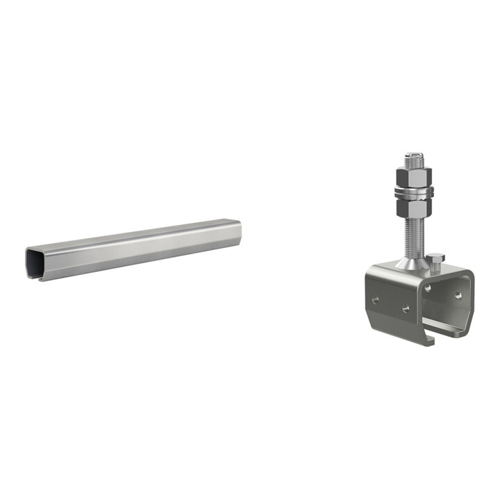 Set MEA Laufrohr Nr. 2 / 2 m / verzinkt + MEA Muffe H/S verstellbar Nr. 2