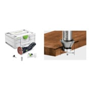 Set Akku-Kantenfräse OFKC 500 R3 EB-Basic + Fasefräser HW HW 45°-OFK 500