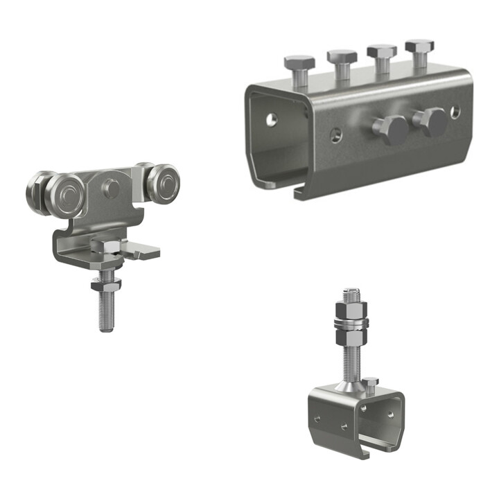 Set MEA Doppelrolle Nr.2 + MEA Verbindungsmuffe Nr. 2 + MEA Muffe H/S verstellbar Nr. 2