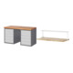 Set STIER Werkbank Premium mit 10 Schubladen BxTxH 1500x700x840mm + Ablage...