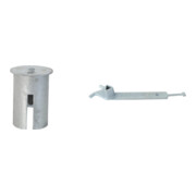 Set Schake Absperrpfosten Typ 470D + Bodenhülse, Erdanker + Dreikantschlüssel M 12, Standard + Grauguss-Univ.-Schlüssel z.Absperrpf. m.Feuerw.-V.