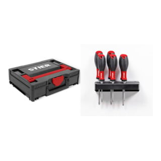 Set STIER Systainer  I Black Edition + STIER 7-tlg Set Schraubendreher Normalausf hrung