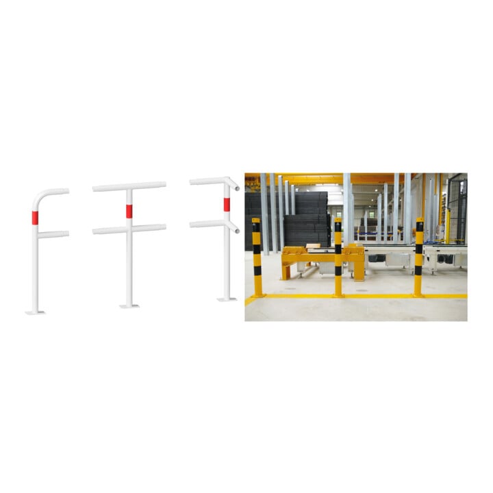 Set Schake Mittelpfosten für Schutzgeländer Ø48mm Breite: ca. 500mm,...