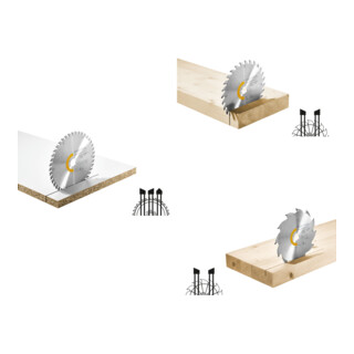 Set Festool Kreissägeblatt HW 168x1,8x20 WD42 WOOD FINE CUT + Festool Kreissägeblatt HW 168x1,8x20 PW16 WOOD RIP CUT + Festool Kreissägeblatt HW 168x1,8x20 W28 WOOD UNIVERSAL