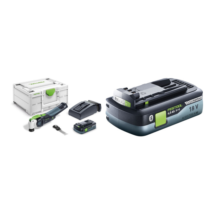 Set Akku-Oszillierer OSC 18 HPC 4,0 EI-Plus VECTURO + HighPower Akkupack BP 18 Li 4,0 HPC-ASI