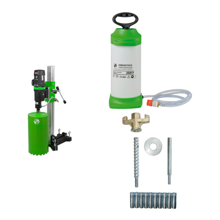 Set Eibenstock DBE 250 R Diamant-Kernbohreinheit + Wasserdruckbehälter + Befestigungsset