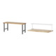 Set STIER Höhenverstellbarer Werktisch Premium BxTxH 2000x700x790-1140mm +...