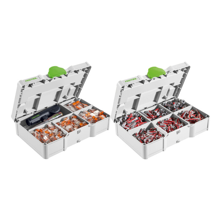 Set Festool Wago Klemmen-Set SYS3 S 76-WAGO-Set + Festool Dübel-Set SYS3 S 76-DBL-Set