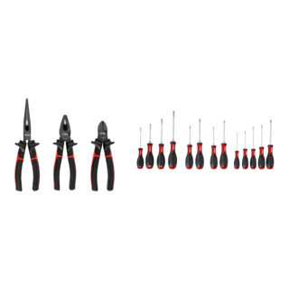 Set STIER Zangensatz Montage+ 3-teilig + Stier Schraubendreher-Satz Big Pack 11-teilig
