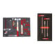 Set STIER Ensemble d’outils universel 18 pièces en mousse souple (EVA) + STIER Jeu de clés mâles à poignée en T avec hexagone extérieur SW 8 - 13 mm en mousse souple (EVA)-1