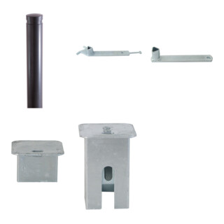 Set Schake Poller aus starkwandigem Aluminium 120mm ortsfest f r D belbefestigung + BefestigungsschraubensatzTyp 1