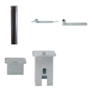 Set Schake Drehbare Wegesperre + selbsteinrastender Verriegelung 1,50m + Dreikantschl ssel M 12, Standard + Grauguss-Univ.-Schl ssel z.Absperrpf. m.Feuerw.-V.