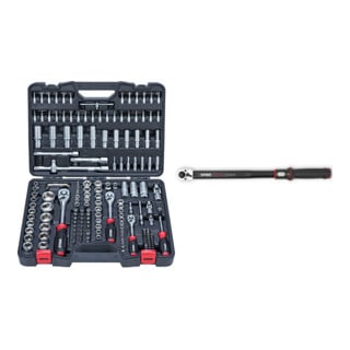 Set STIER Steckschlüssel-Satz 179-tlg + Drehmomentschlüssel Premium+