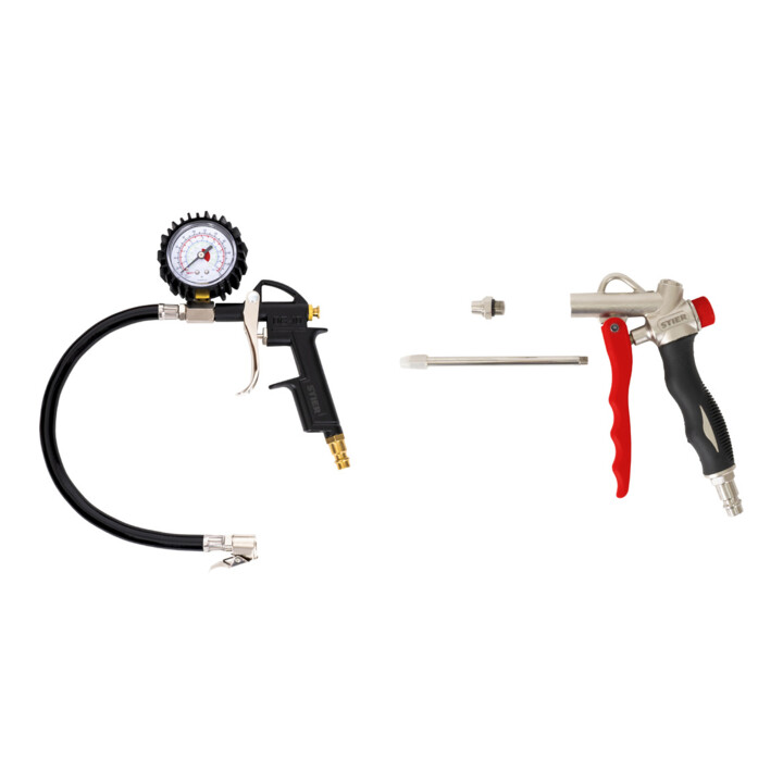 Set STIER Reifenfüll-Messgerät SRF + Ausblaspistole-Wechseldüse und FlowControl