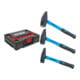 Set STIER Systainer³ I Black Edition + BGS Schlosserhammer-Satz Fiberglasstiel DIN 1041 300 / 500 / 800 g 3-tlg.